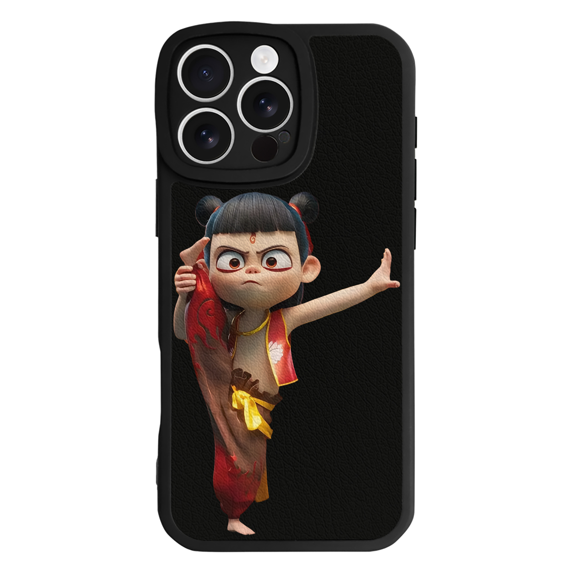 （画像用） Ne Zha 2 ナタ 魔童の大暴れ 【iPhone 16シリーズ対応】シリコンスマホケース（レザー調） 材質：シリコン